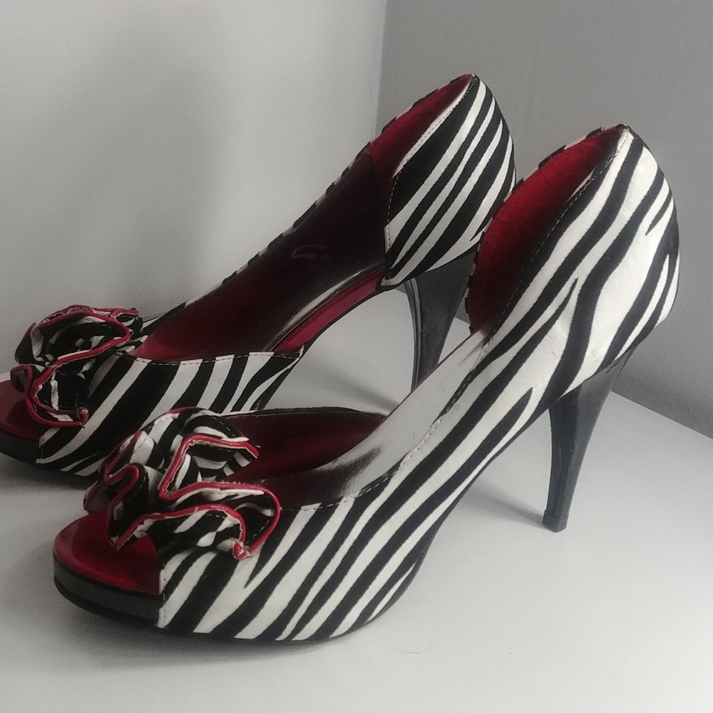 Zebra and red heels